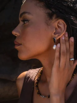 PURELEI Ohrringe<Tiger's Eye Pearl Ohrringe