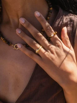 PURELEI Ringe<Tiger‘s Eye Pearl Ring